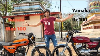 Suzuki Mx100🔥Vs🔥Yamaha Rx100 Comparison✨ [upl. by Newberry]