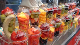 NonStop Order Clean and Fresh Fruit Juice Making  GwangJang Market in Seoul  Korean street food [upl. by Aihsekram]