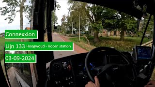 lijn 133 Hoogwoud Raadhuisstraat  Hoorn station  Dutch Bus driver POV 4K [upl. by Fisher]