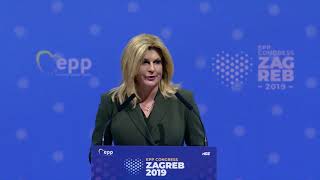 Kolinda Grabar Kitarovic President of Croatia Zagreb Congress [upl. by Madi]