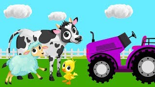 Tractors for Kids at the field  Farm Vehicle Video for Toddler [upl. by Mauro786]