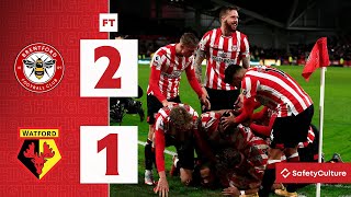 LATE LATE GOALS SECURE WIN FOR BEES  Brentford 2 Watford 1  Premier League [upl. by Niltyak444]