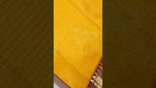 kanchipuram pure silk sarees full vaira oosi with butta pallaku border 1g wedding collection 💛💜💛 [upl. by Annaerdna]