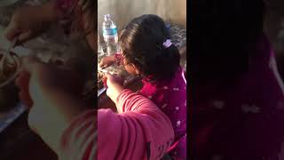 Subika first time try to eat snail in Nepal 😅😅short  flaceback 2023 visitboi house 🏡 [upl. by Mallis]