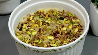 Popular Arabian Dessert Pistachio Koshari  B Laban Style Koshari Recipe Trending Egyptian Dessert [upl. by Halbeib614]