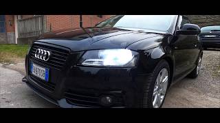 Conversione Da Fari Alogeni A Lampadine Full Led Audi A3 8PA 20082012 [upl. by Wenger203]