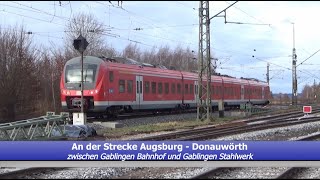 An der Strecke Augsburg  Donauwörth zwischen Gablingen Bahnhof und Stahlwerk AL  096012021 [upl. by Jessalyn]