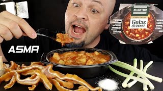 ASMR Gulaș De Vita  Urechi De Porc amp Ceapa Verde cateva vorbe MUKBANG [upl. by Airad]