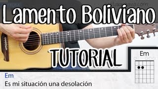 Como tocar Lamento Boliviano Enanitos Verdes en guitarra COMPLETO acordes tutorial SUPER FACIL [upl. by Akenet]