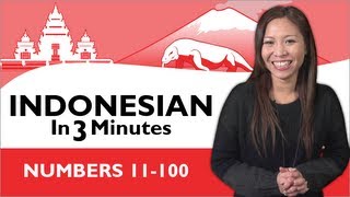 Learn Indonesian  Indonesian in Three Minutes  Numbers 11100 [upl. by Cybill]