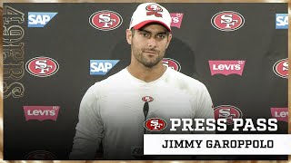 Jimmy Garoppolo Talks ‘Getting Better Each and Every Day’  49ers [upl. by Tuorah]