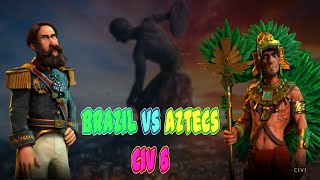 The Brazilian Empire VS The Might Aztecs in Civilization 6 [upl. by Lamoree578]