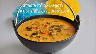 അമ്മ സ്പെഷ്യൽ വെണ്ടയ്ക്ക പാൽ കറി  Nadan Vendakka Pal Curry  Vendakka Mappas Ep525 [upl. by Adnaloj]