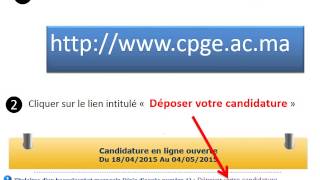 linscription aux CPGE MAROC 2015 2016 classes préparatoires aux grandes écoles [upl. by Fanchon618]