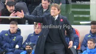 Antonio Conte Bench Reaction 1sthalf Spurs vs Leeds United 20211121 [upl. by Nylzor]