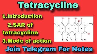 Tetracycline ll SAR of tetracycline ll MOA ll Medicinal chemistry lll ll in hindi [upl. by Cohen]