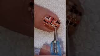 Fall Nail Designs 2024  Gold Nails With Mosaic Nail Art  naildesign [upl. by Ahsienaj]