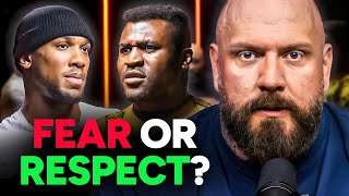 Joshua vs Ngannou Face Off Reaction [upl. by Nahshunn711]