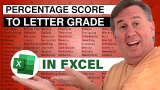 Excel  Percentage Score To Letter Grade  Part IVof IV Episode 1544 [upl. by Llertac652]