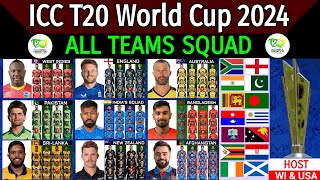 T20 World Cup 2024  Schedule amp All Teams Squad  All Teams Squad T20 World Cup 2024  T20 WC 2024 [upl. by Archle]