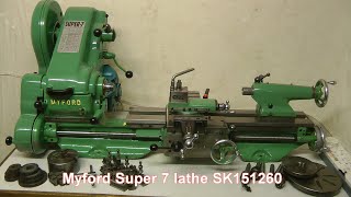 Myford Super 7 lathe with power cross feed SK151260 [upl. by Burt]