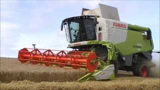 Claas Lexion 670 Montana Harvesting Wheat 2014 in Donegal [upl. by Bernadina]