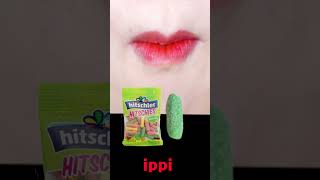 ASMR 수수깡 젤리 사워 사과🍏 히츨러 JELLY CANDY MUKBANG HITSCHLER HITSCHIES SOUR green apple EATING SOUNDS [upl. by Mohammed127]