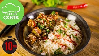 REZEPT Asiatische Teriyaki Bowl  Tofu richtig braten [upl. by Schlenger85]