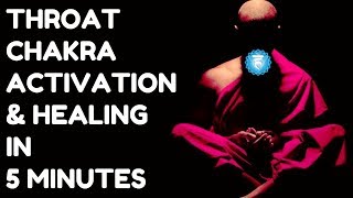 THROAT CHAKRA ACTIVATION amp HEALING IN 5 MINUTES  FAST DETOX IMPROVE VOICE [upl. by Sile835]