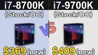 i78700K Vs i79700K  Stock and Overclock  Which is Better VALUE for MONEY [upl. by Yolane61]