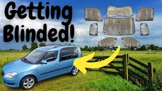 Fitting Thermal Blinds to my Skoda Roomster Car Camper [upl. by Donelle]