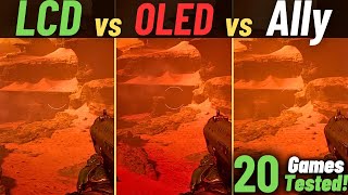 Steam Deck LCD vs OLED vs Ally  Ultimate Performance Test [upl. by Nangem]