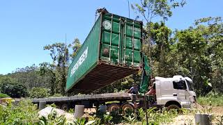 CONTAINER CHEGANDO NA CHÁCARA AS FRUTIFERAS [upl. by Bazluke386]