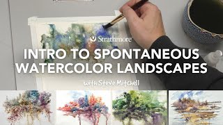 Intro to Spontaneous Watercolor Landscape Painting with Steve Mitchell  Lesson 1 of 4 [upl. by Auhsej]