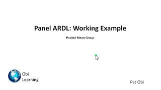 Panel ARDL  EViews Example [upl. by Tobi]