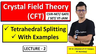 Crystal Field Theory CFT Chemistry  Crystal Field Splitting in Tetrahedral Complex​​es  NET GATE [upl. by Nauqat]