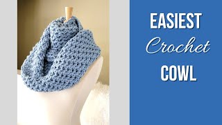 Easiest Free Crochet Cowl Pattern [upl. by Enomis]