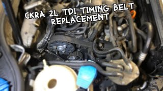 Passat CKRA 2L TDI Timing belt kit replacement [upl. by Eicul]