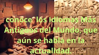 conoce los Idiomas Más Antiguos del Mundo que aún se habla en la actualidadidiomas lenguajes [upl. by Annekim53]