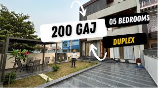 200 SQ YD Luxury Duplex House With Extra Area amp Maintained Park  Sector 125 [upl. by Tnias]