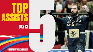 Top 5 Assists  Day 12  Mens EHF EURO 2020 [upl. by Nazay154]