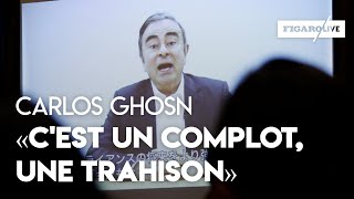 Carlos Ghosn «Cest un complot une conspiration une trahison» [upl. by Ailito]