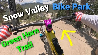 Green Horn Trail Snow Valley Bike Park Full Pull Trail Monster on a Salsa Cassidy Enduro Bike [upl. by Anegal]