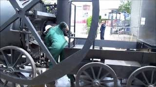 Trevithicks Tramroad Locomotive running at the waterfront museum Swansea [upl. by Ynattyrb]