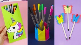 7 DIY School Supplies  Easy DIY Paper crafts ideas [upl. by Anaerda759]