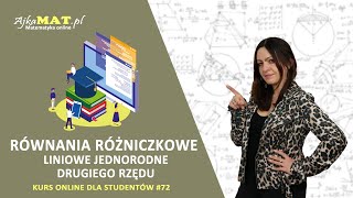 Równania różniczkowe liniowe jednorodne II rzędu [upl. by Arinaid714]