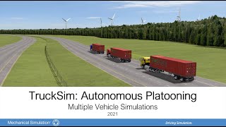 TruckSim Autonomous Platooning [upl. by Rammaj918]