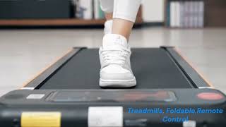 Treadmills for Home Foldable 25HP Under Desk Treadmill Walking Pad with Incline Remote Control [upl. by Ahtael]