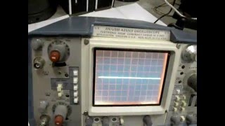 Tektronix 465M  Testing after HV transformer and multiplier repair [upl. by Nima]