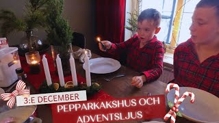 3e december vlogg Bygger pepparkakshus och tänder 1a adventsljuset [upl. by Sailesh]